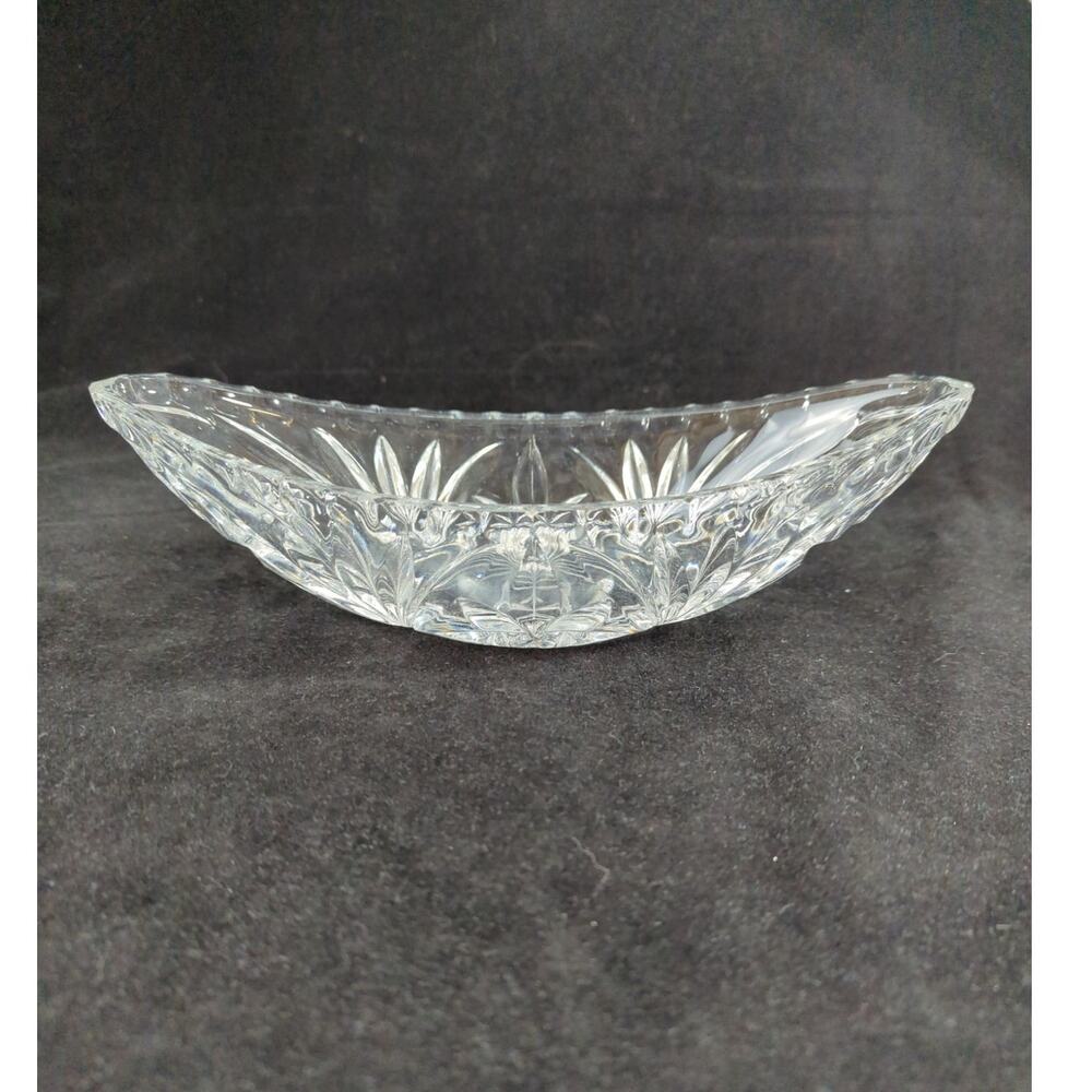 Vintage Crystal Relish Dish  Pickle Olive Dish Classic Serving Piece